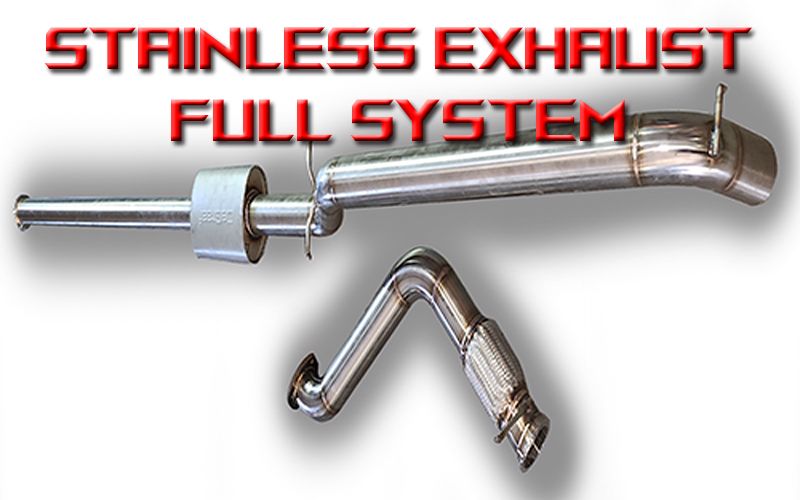 S/S full exhaust 63mm single exit